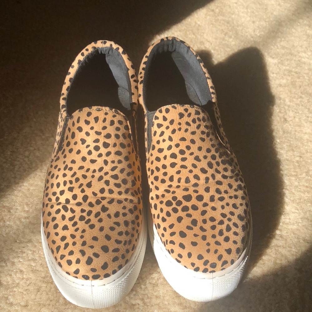 Animal print slip on sneakers